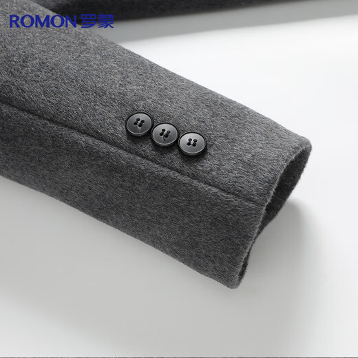 Lomon Woolen Coat Men's Mid-Length Windbreaker Men's Autumn and Winter Youth Casual Woolen Coat Top Thickened Jacket