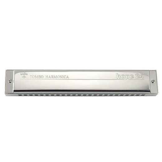 Tongbao TOMBO Japanese 24-hole polyphonic harmonica C tune, an advanced universal musical instrument for children and adult beginners 6624 C tune-modified aluminum lattice