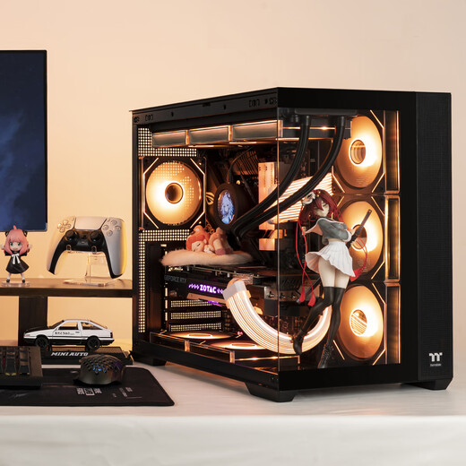 Thermaltake (Tt) Steel Shadow Transparent EX Ocean View Chassis Computer Host Black (ATX motherboard/Type-c/supports 360 water cooling/10 fan positions/4090 graphics card)