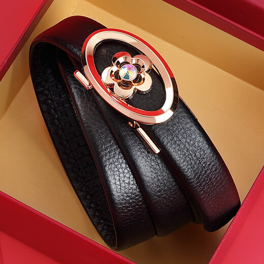 Crocodile shirt fashion women's belt automatic buckle first layer cowhide suit simple belt gift 4251