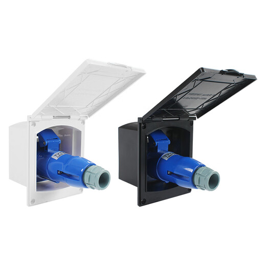 RV external mains socket power plug mains interface power interface waterproof external power box 16A32A 32A borrowed power female plug 011038