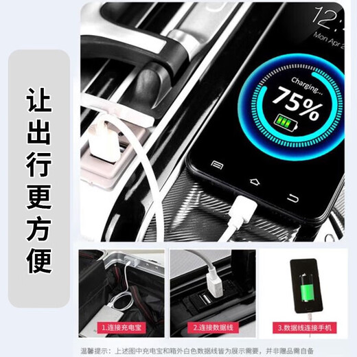普森雅德国工艺20英寸行李箱登机拉杆箱十大品牌学生大容量旅行密码皮箱 深灰色【加厚铝框款+USB充电】 22英寸 【短途出行，顺丰发货】