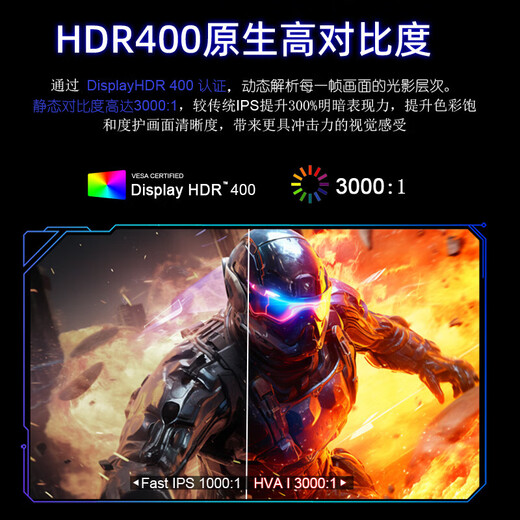 JD Logistics Monitor de deportes electrónicos 2K de 27 pulgadas LCD rápido HDR400 E-Sports Hardware de 1 ms Luz azul baja Fearless Compacto Monitor de computadora para juegos Delta 32 pulgadas / 4k / 60hz / Yahei