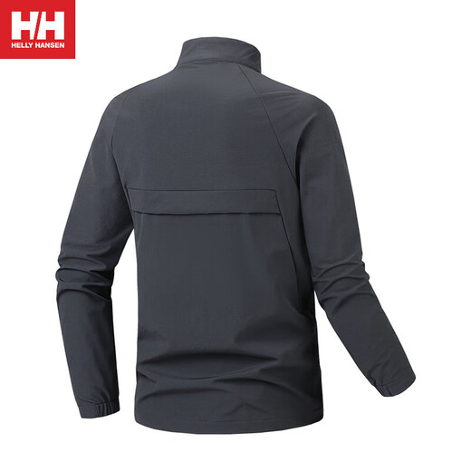 Helly Hansen (HH) Sports Jacket Men's Autumn New Cycling Clothing Casual Running Jacket Stand Collar Waterproof Windproof Jacket Outdoor Top Men Gray 2XL