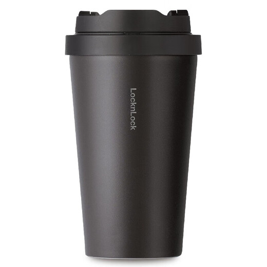 Verrouiller (verrouillage / verrouillage) Rencontrez l'isolation Yuanqi et la tasse de café froid couverture de rebond des hommes et des femmes Beauté Water Cup 400ml Black LHC3271BLK Black 400ml