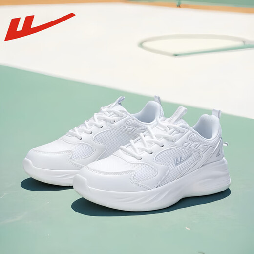 Huili White Sports Chaussures 2025 Étudiants Chaussures d'entraînement militaire pour hommes et femmes Même style que les chaussures blanches de sport de course à feu et non-résistant WL2629 White (chaussures de grande taille) 42