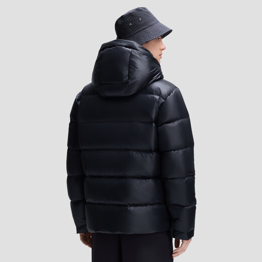 DESCENTE Desante SKI STYLE series HEAT NAVI men's short shiny warm down jacket BK-black XL (180/100A)