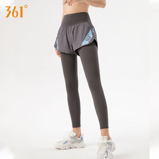 361 Sports Pants Set Women's Fitness Pants Fake Two-piece Yoga Pants Women's High Waist Hip Lift Slimming Yoga Wear Running
