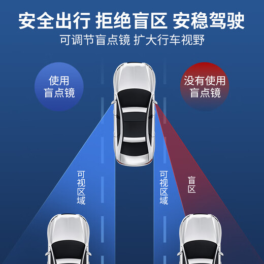 巨木汽车后视镜小圆镜吸盘式倒车辅助盲区反光镜360度广角大视野防雨 升级防水版真空吸附-2只装