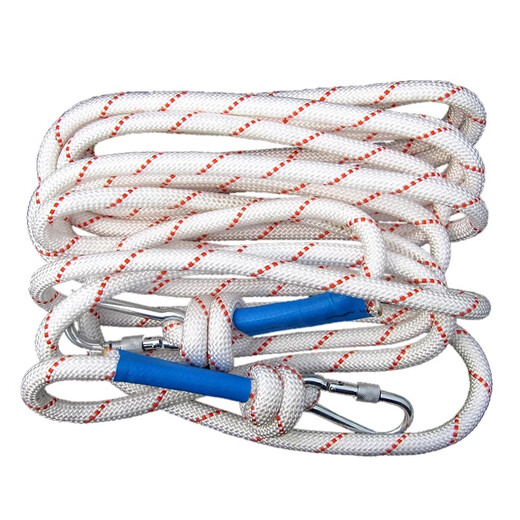 Safety rope steel wire core emergency fire rescue aerial work rope outdoor rock climbing protection home escape wild lifesaving 12mm丨steel core 20 meters丨double hook
