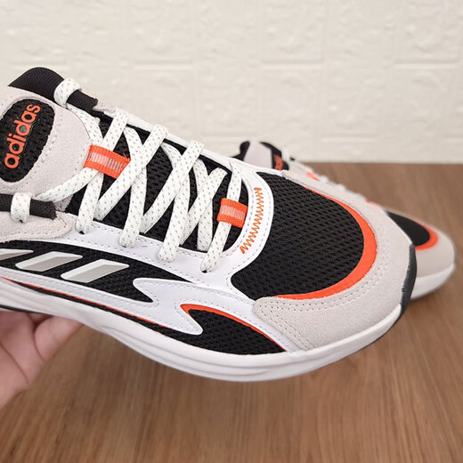 阿迪达斯（adidas）跑步鞋男鞋女鞋2025冬季新款户外健身运动鞋厚底老爹鞋休闲鞋 JH7371黑白橙 41