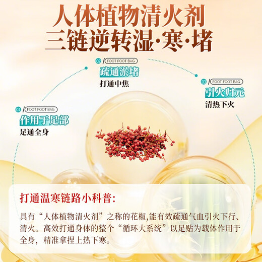 Jin Taikang Foot Patch, Sichuan pepper to expel moisture, drive away cold and remove moisture, foot patch for men and women, 36 patches