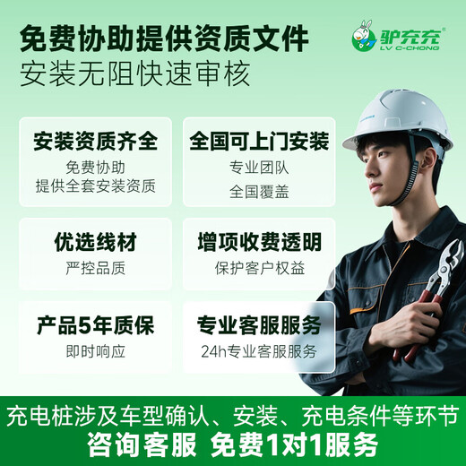 Lvchongchang Charging Pile New Energy Electric Vehicle Commercial Charging Pile Community Shared Shopping Mall B&B Scan QR Code Toll Charging Station 14KW Charging Pile - Scan QR Code + Swipe Card Standing Cabinet Double Gun 2ZA7-2