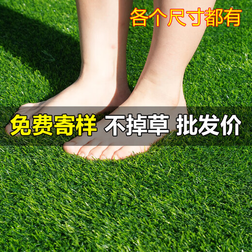 Fake lawn simulated artificial turf plastic green carpet rooftop balcony roof sun room villa courtyard outdoor 2.5 cm thickened extra dense spring grass 1 meter wide 5 meters long artificial cutting