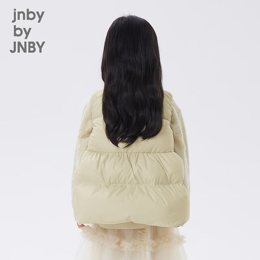 
jnby by JNBY Jiangnan Buddies Children's Clothing Autumn and Winter Girls' Thin Down Vest A-shaped Hem Down Jacket Children 1N9C13601 123 Milky White (Batch 1) 120 cm
