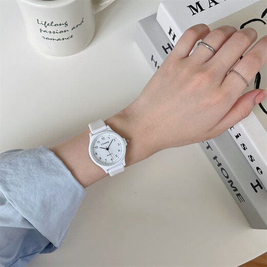 Prüfung Watch für weibliche Junior- und Senioren -Schüler mit hohem Erscheinungsbild und einfacher Ins -Stil für Mädchen Jugendcampus weiße Quarz Uhr 5010 Butterfly Black Gürtel, Wachkiste + Ersatzbatterie
