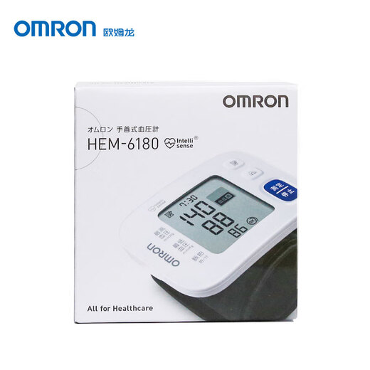 欧姆龙（OMRON）海外进口手腕式电子血压计家用医用高精准血压测量仪HEM-6180