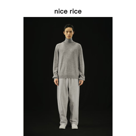 
nice rice good rice r. Series 500G cotton straight casual trousers [same style in the mall] NCQ12027 black (500g) S