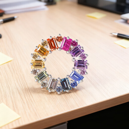 Private jewelry, natural color sapphire 1.05 carat pendant, 18k gold jewelry, fashion necklace, rainbow style customization, chain not included (chain can be customized)