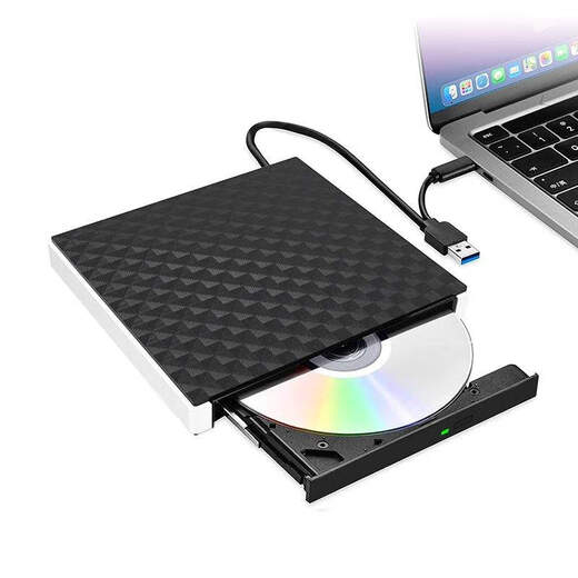 JS Bravde外置蓝光刻录机USB3.0TYPE-C移动DVD光驱支持3D50G台式机电脑通用 黑壳黄边