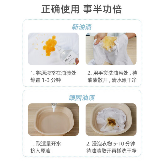 MIOLTTA Oil-stained Clothes Cleaner, Stubborn Stains Cleaner, White Clothes Powerful Oil and Contamination King Oil Stain Remover 250ml 1 Bottle