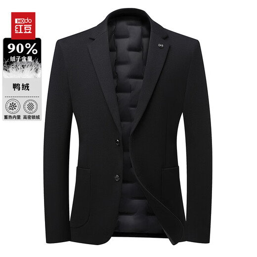 Hongdou Autumn and Winter Business Casual Wool Suit Down Suit Warm Down Jacket Thickened Jacket 2025 New Black M 170