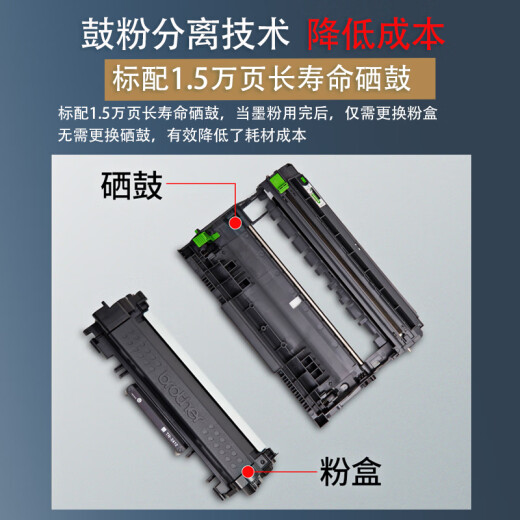 Brother (brother) DCP-7190DW/7090DW laser automatic double-sided printer continuous copy and scanning all-in-one multi-function wireless mobile phone home office 7190DW upgraded wireless laser three-in-one + double-sided printing + document feeder Official standard (original host + random original selenium