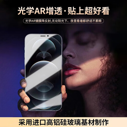 NEWYU【超防窥】适用苹果16promax钢化膜iPhone16/16pro手机膜apple15promax增透防窥抗指纹防摔保护贴 【360°全方位防偷窥】2片装/带防尘网 iPhone 16 P