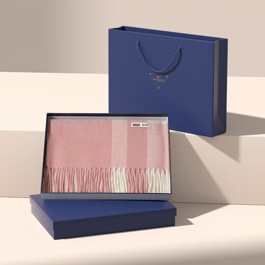 Septwolves couple scarf gift box autumn and winter warm 100% wool scarf shawl birthday gift for girlfriend and boyfriend