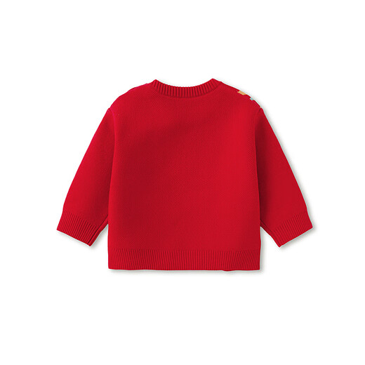 Balabala children's clothing children's sweaters boys and girls sweaters baby baby 2025 new winter round neck pullover sweater New Year's clothing