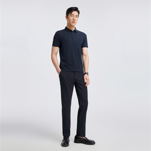 YOUNGOR POLO men's spring and summer young men's short-sleeved POLO shirt business casual VSZS533106FCA Navy M