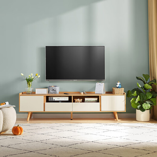 
Lin's home Nordic style small living room simple TV cabinet tea table combination set modern tea table PY1M