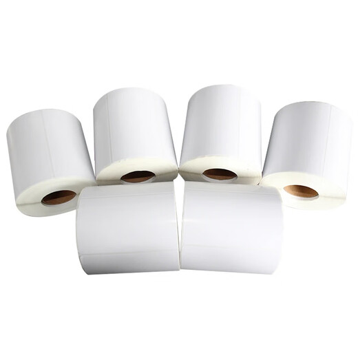 Papel recubierto Xuanchu 105 110 de ancho, cinta adhesiva de papel de impresión de código de barras autoadhesiva 110*70*690 de una sola fila