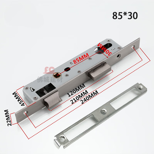 
Universal 853085359240 series broken bridge aluminum hinge swing door mechanical lock core multi-point lock body accessories 9230 single point 40-110mm universal type without key