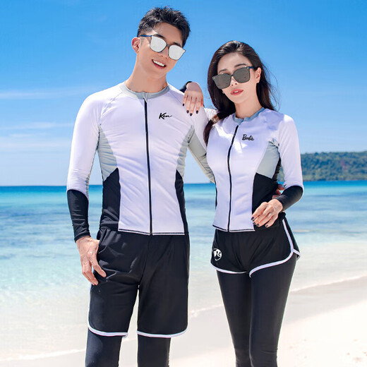 Barbie sun protection quick-drying wetsuit men's split long-sleeved trousers snorkeling wetsuit couple swimsuit women's surfing suit