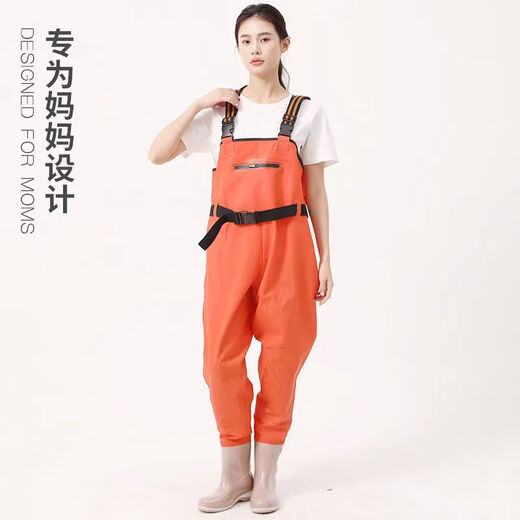 Xionghuo women's waders for sea riding equipment adult waders lower body wading suit full body waterproof rain pants with rain boots one-piece women's purple waders 3D slim fit size 38