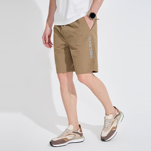 Danser avec le loup [pendante et anti-rides] pantalon décontracté texturé d'été pour short décontracté pour hommes 701 kaki 54 / xl