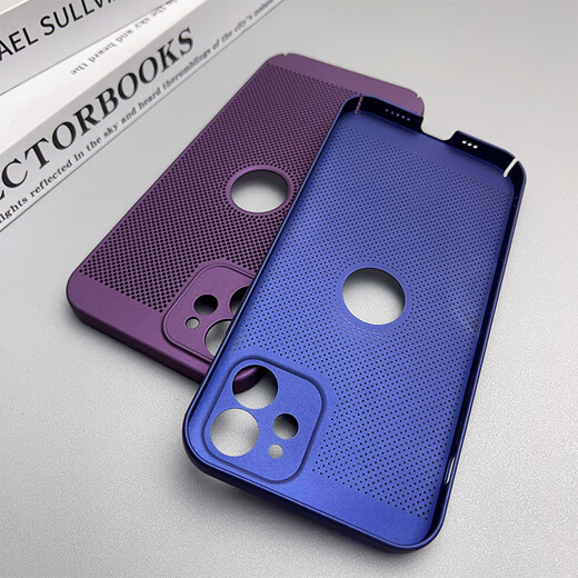 Ye Fan Applicable to Apple 12 mobile phone case anti-fall breathable heat dissipation iPhone 12 proMax protective case leaking standard ultra-thin matte 12mini full-cover lens solid color hard shell anti-fingerprint [Starry Black]-light and thin breathable heat dissipation Apple 12