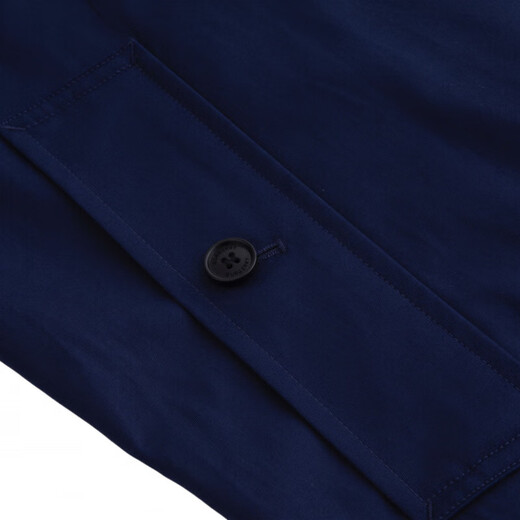 Burberry (BURBERRY) SS25 solid color single-breasted lapel long-sleeved windbreaker for men, navy blue, one size 46