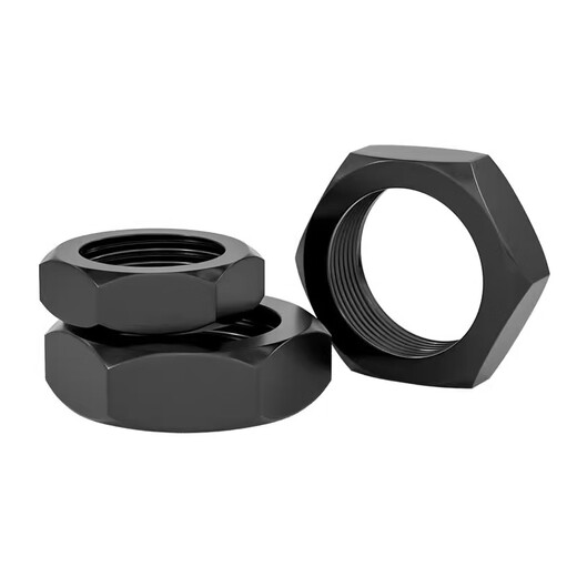 
Ice energy level 8.8 black hexagonal thin nut fine teeth flat hexagonal nut nut nut thin bolt cap GB6172 GB6173 M42*1.5[1] fine tooth reverse teeth