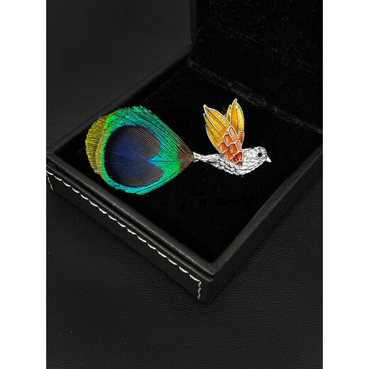 Shijun (SHIJUN) Chinese style glaze color brooch, exquisite enamel color dragonfly men's suit jacket, bird corsage handmade accessories, bee