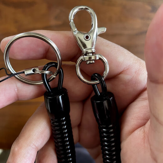 Quqiuwu cuerda elástica de la cuerda telescópica llave de la llave del teléfono móvil la cuerda del resorte de la cadena larga cintura colgante colgante de la cuerda creative llave del anillo del resorte del resorte 1
