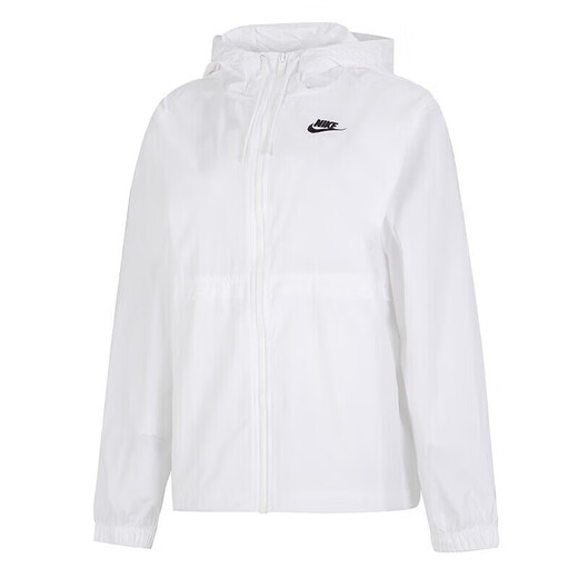 Nike (Nike) Jacke Frauen Frühling Neues lässige Outdoor-Sport komfortable atmungsaktive Kapuze mit Kurztrocknen winddichtem Jacke DM6180-100 Weiß M.