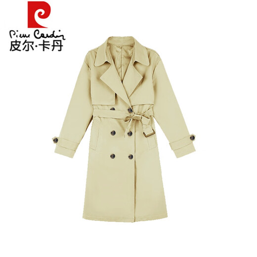 Pierre Cardin Windbreaker Jacket for Women Spring y otoño Autumn Longitud media 2025 NUEVO CUERPO NEGRO PEQUEÑO Autumno e Invierno Estilo británico British Jacket Negro 2xl 150-170Jin [Jin equivale a 0.5 kg] desgaste