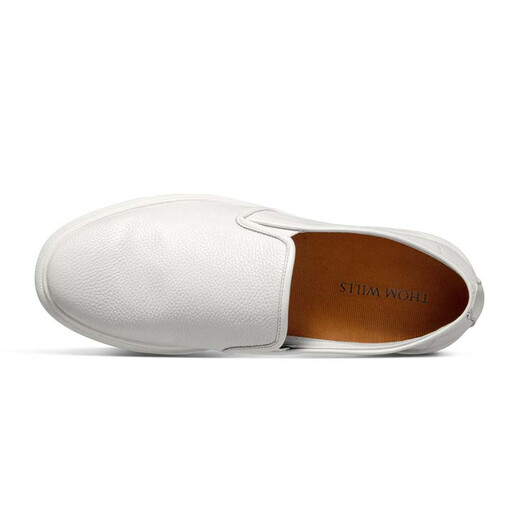 Thom Wills Casual Loafer Schuhe Herren Lederschuhe Cowide Black Board Schuhe Faule Schuhe bequeme Männerschuhe Sommer weißes Kalb G882 Größe 42/8 Größe Größe
