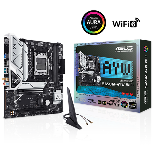 ASUS B650M-AYW WIFI motherboard supports DDR5 CPU 7700X/7600X/7500F (AMD B650/socket AM5)