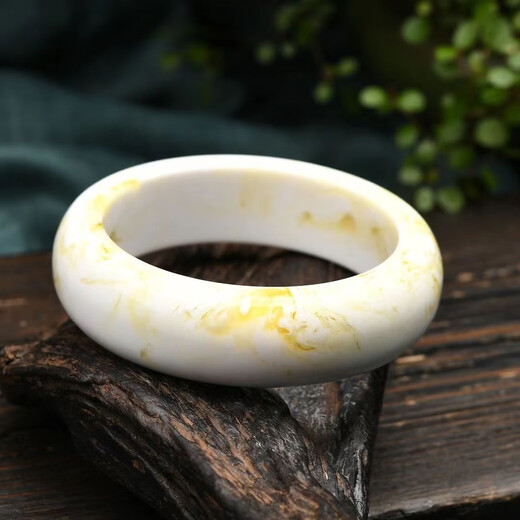 Baozha Natural Bone China White Flower Beeswax Bracelet Raw Stone Bracelet Men's and Women's Amber Bracelet Unoptimized Bracelet Collection Bracelet Ring (54)