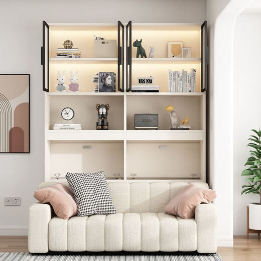 Cream Style Bedside Storage Cabinet Bedroom Bedside Table Bookcase Bedside Wardrobe Storage Cabinet Crack Storage Cabinet Customized Customized Size Contact Customer Service Single Shot Not Delivered Solid Wood Ecological Board