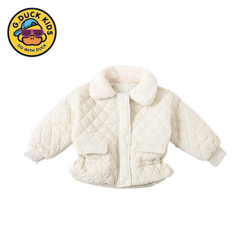 G.duck Girls' Cotton Clothes Winter Clothes 2025 New Western Style Children's Winter Thickened Padded Clothes Baby Autumn and Winter Plush Jacket Picture Color 100 cm