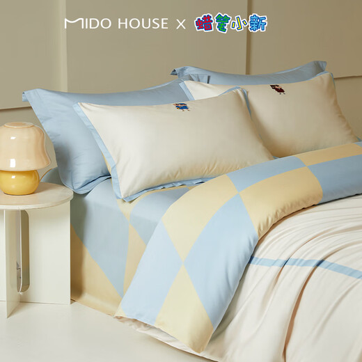 MIDO HOUSE Mingdu & Crayon Shin-chan joint long-staple cotton set 100% cotton bed four-piece set 1.8m bed sheet